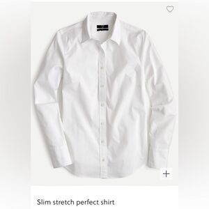 J Crew Slim stretch perfect shirt in white - Size 2 - EUC